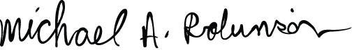 Michael Robinson Signature